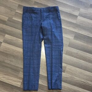 Banana Republic Women's Navy Plaid Dress Pants